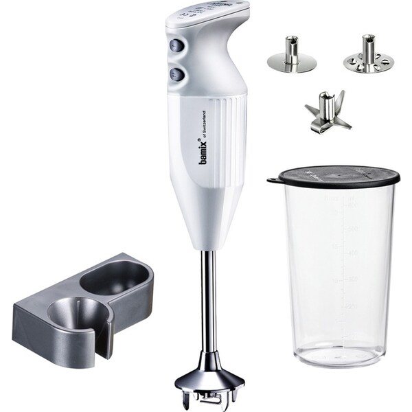 Bamix Mono 140W Electric Hand Stick Blender Beat/Shred/Chop Mixer w/Beaker White