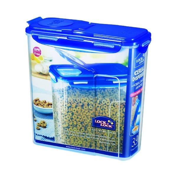 LocknLock 3.9L Cereal Dispenser Plastic Storage Container Pantry Organisation