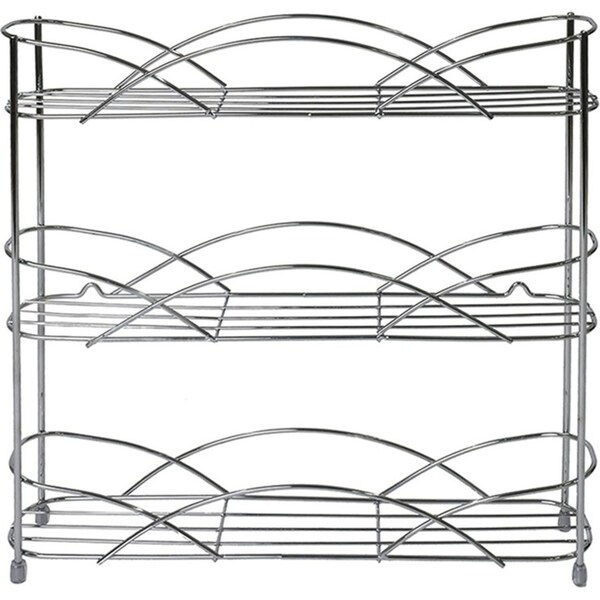 The Kitchen Galleria Counter Top Spice/Season Storage Rack 32.5x33.5cm Chrome