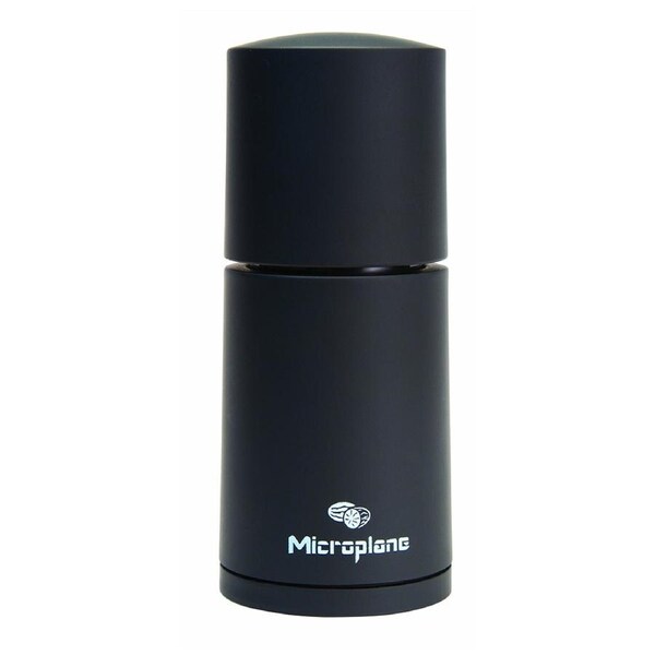 Microplane 11.5 cm Spice Mill Cinamon/Nutmeg Manual Grinder w/Storage Black