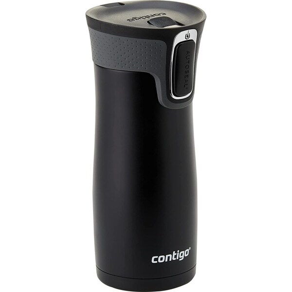 Contigo 473ml Bryon Snapseal Vacuum Insulated Travel Drink Mug Matte Black