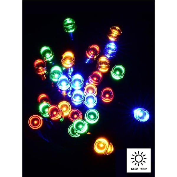 100 Multi Colour LED 10m Solar String Fairy Light