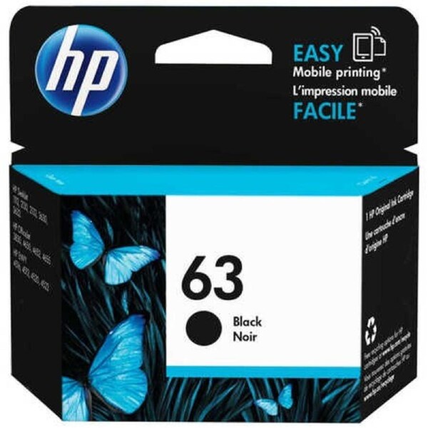 HP 63 Black Original Ink Cartridge - Instant Ink Compatible
