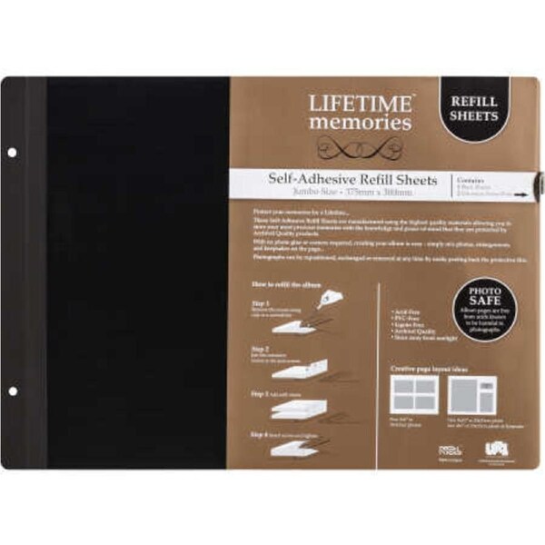 NCL Self-Adhesive Jumbo Refill Sheets 15" x 12" - 5 Sheets