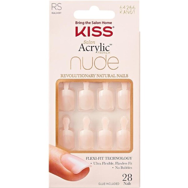 Kiss Salon Acrylic Nude French Nails - Breathtaking