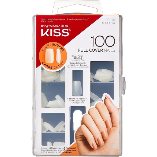 Kiss 100 Full Cover Nails - Short Square