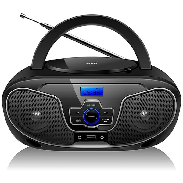 JVC Portable CD Player with Bluetooth Black