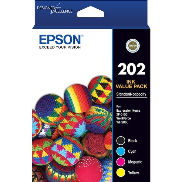 Epson 202 Standard Capacity Ink Cartridge Value Pack