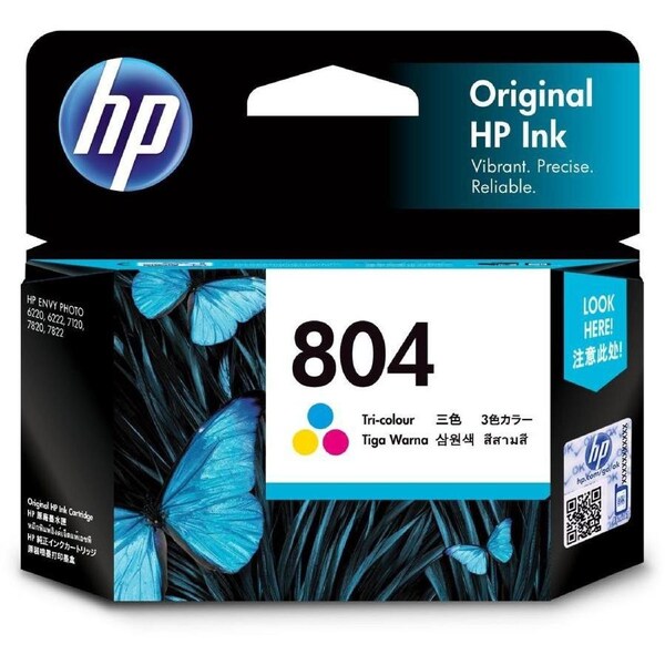 HP 804 Tri-colour Original Ink Cartridge - Instant Ink Compatible