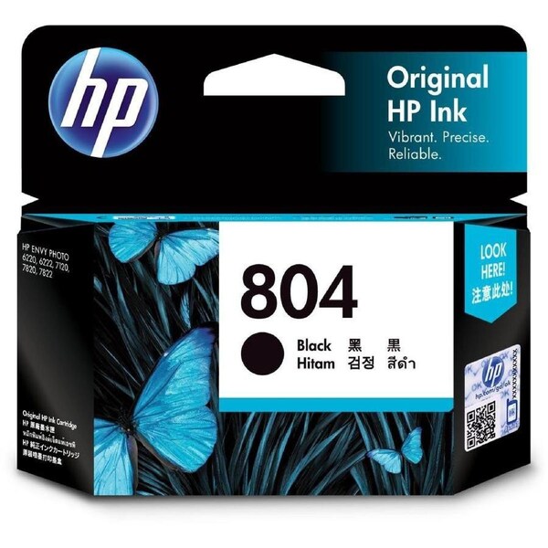 HP 804 Black Original Ink Cartridge - Instant Ink Compatible