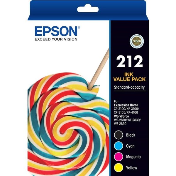 Epson 212 Standard Capacity Ink Cartridge Value Pack