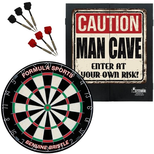Man Cave Dartboard Cabinet Set