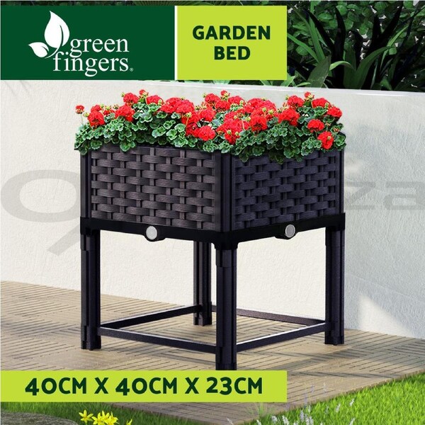 40x40x23cm Green Fingers Garden Bed PP Planter Box Raised Container Growing Herb
