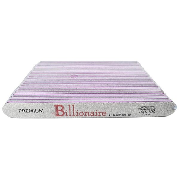 Billionaire - Nail Files Premium Buffer Gray Straight Coarse 100/100 Grit 25 pcs