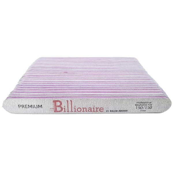 Billionaire - Nail Files Premium Buffer Gray Straight Fine 150/150 Grit 25 pcs