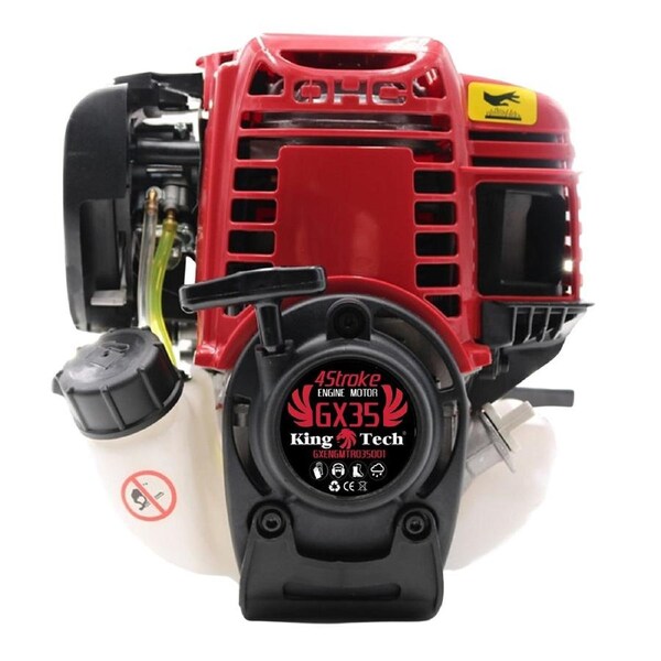 Kingtech GX35 35.8cc 4-Stroke Engine OHC - Replacement Petrol Motor 1.5kW High Output