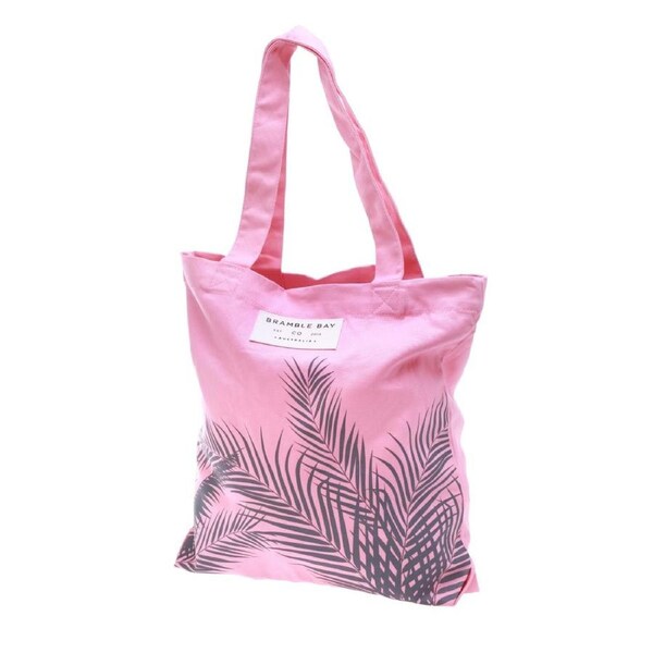 Bramble Bay Collections Cotton Tote Bag - Ocean Drift - Pink