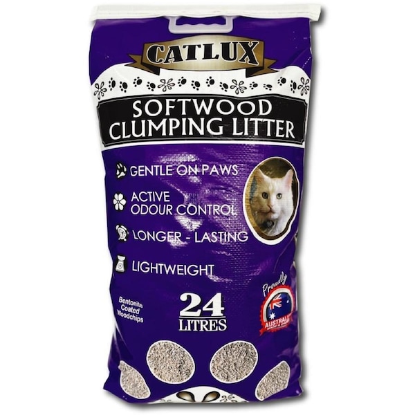 Catlux Softwood Clumping Litter 24L