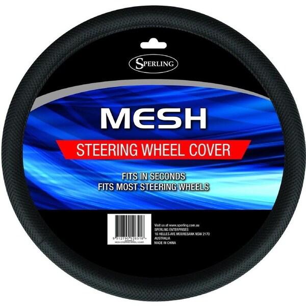 Sperling Universal Fit Mesh Steering Wheel Cover - Black