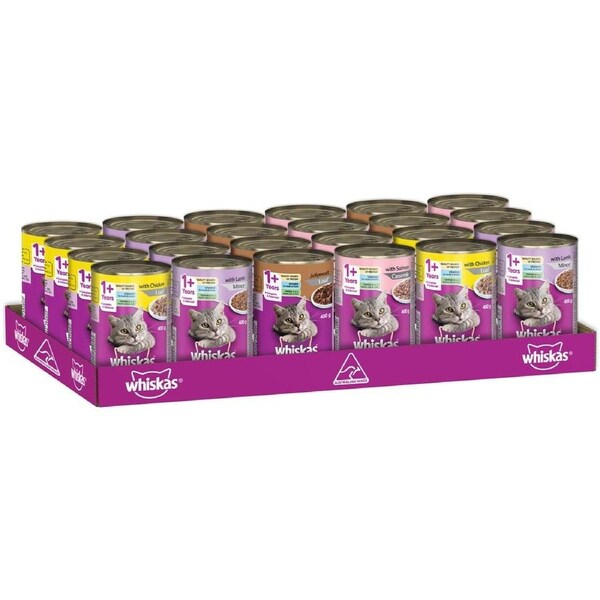Whiskas Adult Wet Can Cat Food Mixed 24 x 400g