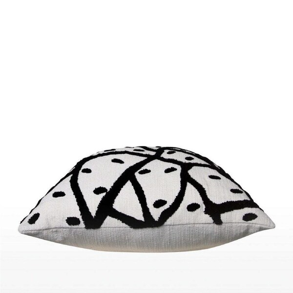 J.Elliot Nera 50cm Cotton Cushion Square Home Decorative Pillow Ivory/Black