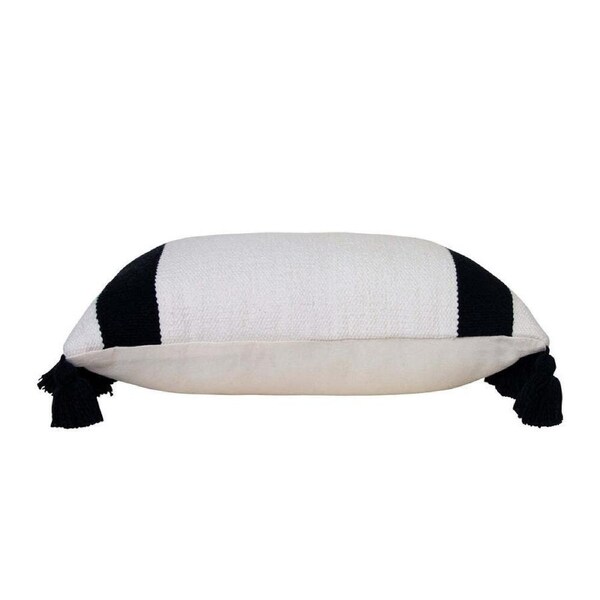 J.Elliot Casey 35x50cm Cotton Cushion Square Home Decorative Pillow Ivory/Black