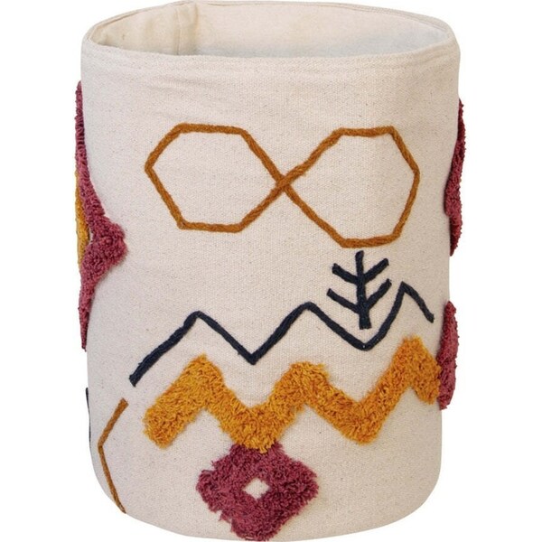 J.Elliot Ayana 30x40cm Round Laundry Basket/Hamper Home Accessory Red/Multi