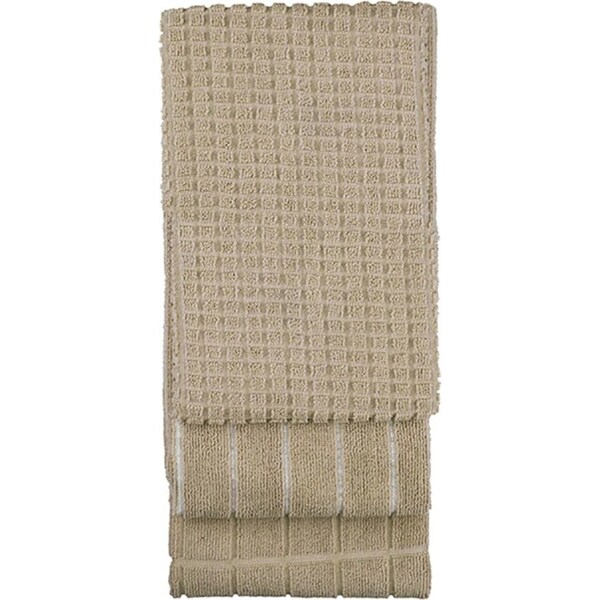 3pc Bambury 80x50cm Microfibre Kitchen/Tea Towel Set Dry Dish/Glass Cloth Mocha