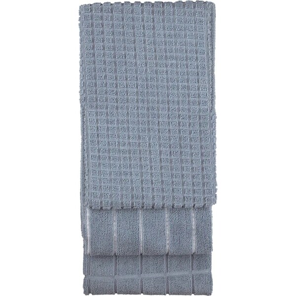 3pc Bambury 80x50cm Microfibre Kitchen/Tea Towel Set Dry Dish/Glass Cloth Blue