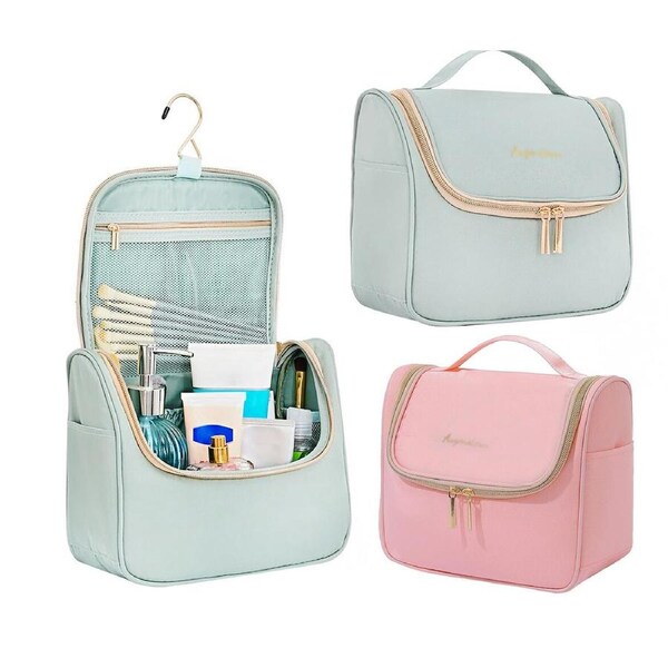 2Pcs Makeup Bag Travel Cosmetic Bag Hand-Portable Girl Cosmetic Bag For Women Large Toiletry Bag Organizer