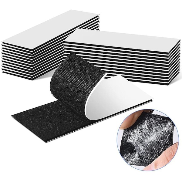 20Pcs Small Sticky Strips With Adhesive Hook and Loop Fasteners For Home Office