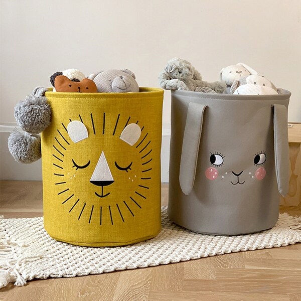 2 Pack Foldable Laundry Basket for Dirty Clothes or Toys Storage Hamper