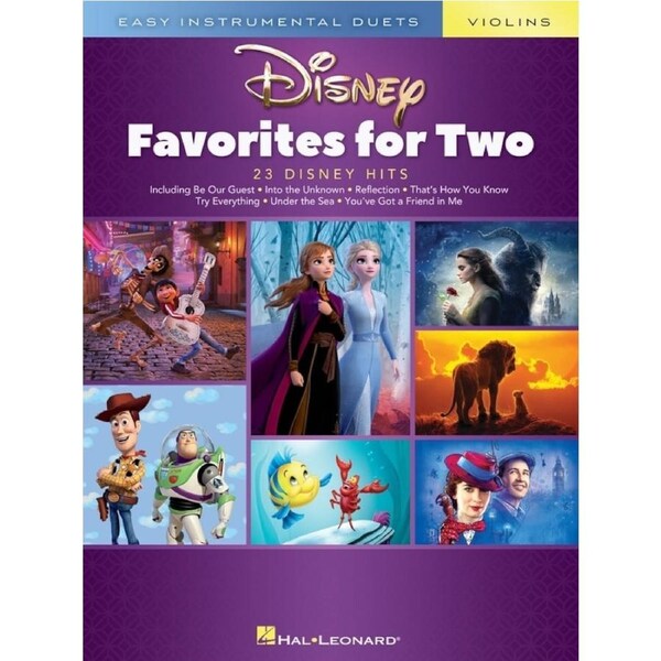 Disney Favorites For Two For 2 Violins Softcover Book (Violin)