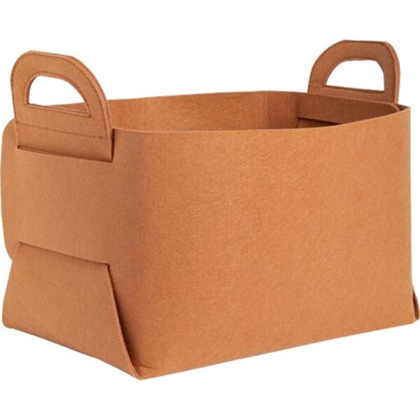 SOGA Large Coffee Foldable Felt Storage Portable Collapsible Bag Home Office Foldable Organiser with Carry Handles