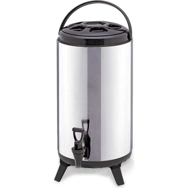 SOGA 14L Portable Insulated Cold/Heat Coffee Tea Beer Barrel Brew Pot With Dispenser