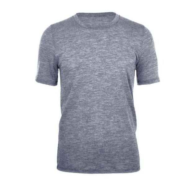 MERINO SKINS Mens Classic Crew Neck Tee Wool Thermal T-Shirt Short Sleeve - Soft Grey XS (85cm Chest)