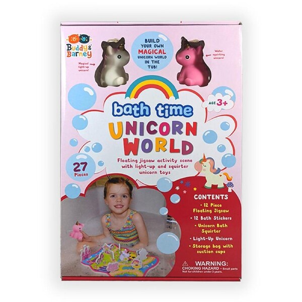 27pc Bath Time Unicorn World Floating Jigsaw Puzzle & Activities Kids/Child 3y+