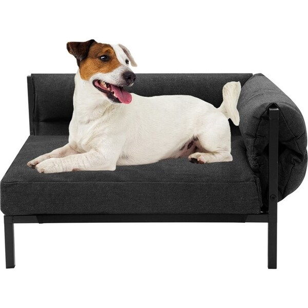 Paws & Claws Elevated Sofa Pet/Dog Sleeping Bed Medium 64.5x49cm Grey Denim