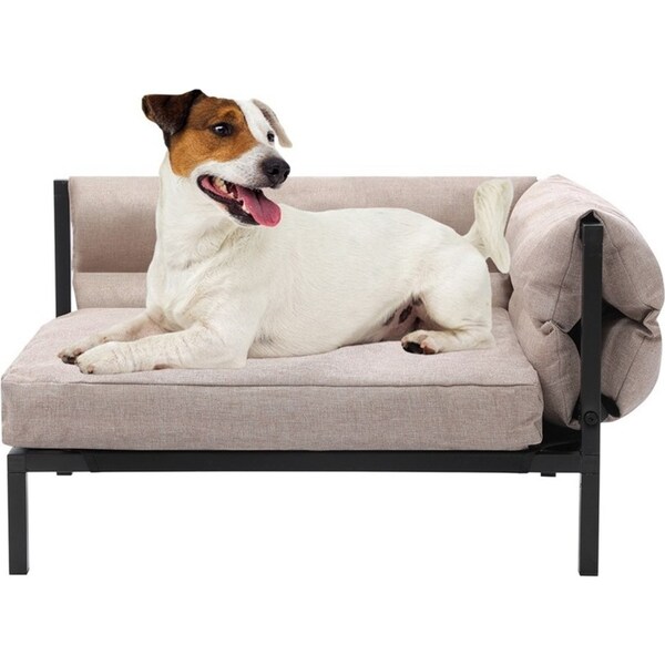 Paws & Claws Elevated Sofa Pet/Dog Sleeping Bed Medium 64.5x49cm Linen Beige