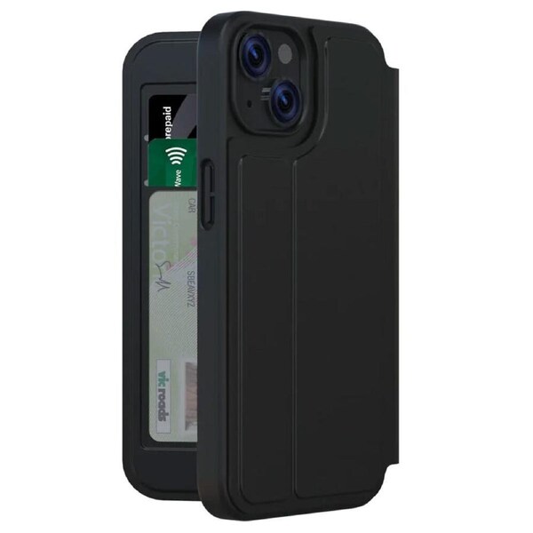 3sixT SlimFolio Protective Wallet Case Cover Black For iPhone 14 Pro Max 6.7"