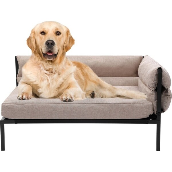 Paws & Claws Elevated Sofa Pet/Dog Sleeping Bed Large 93.5x63cm Linen Beige