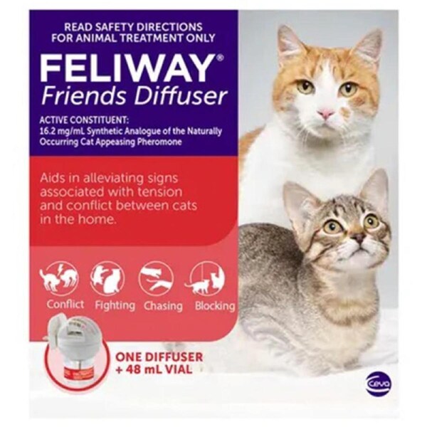Feliway FRIENDS Conflict Reducing Diffuser & Refill For Kittens & Cats 48ml
