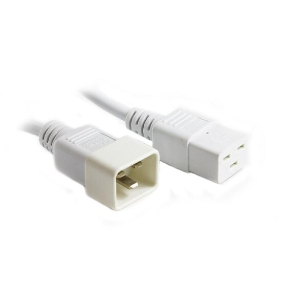 2M IEC C20-C19 Power Cable White [CB-PS-150]