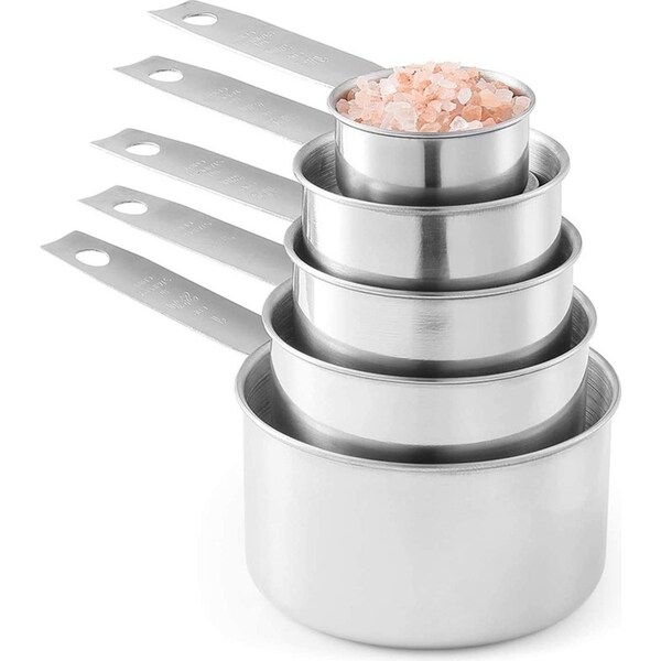 5 pcs Stainless steel measuring cup set kitchen measuring spoon with scale