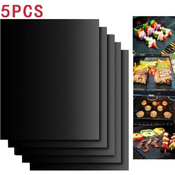 34*24CM 5pcs non-stick BBQ grill mats with reusable