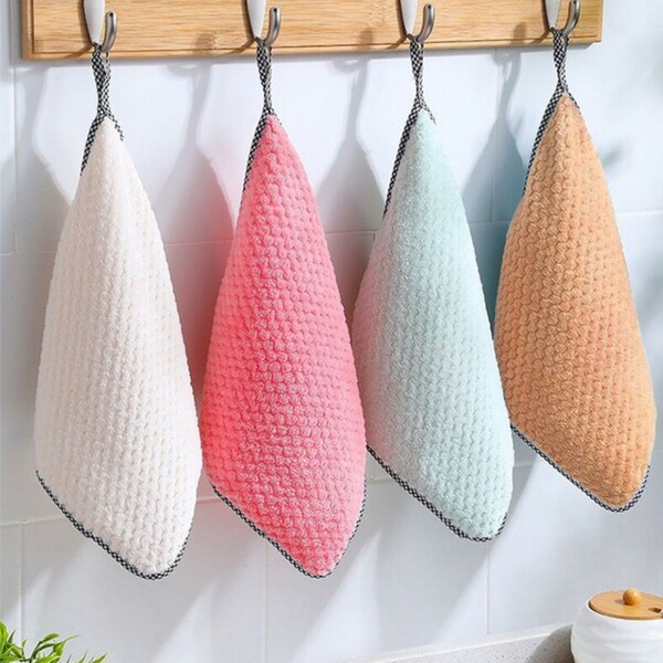 8pcs Kitchen daily non-stick oil, thickened table dish towels