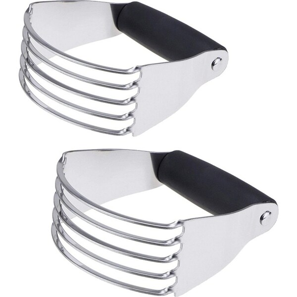 2 Pack Top Professional Pastry Cutter with Heavy Duty Stainless Steel Blades