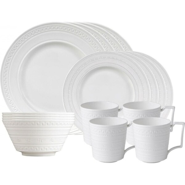 Wedgwood Intaglio 16pc Dinner Set of 16 - White