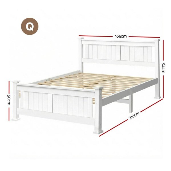 204x149 Artiss Bed Frame Wooden Single King Single Double RIO Queen