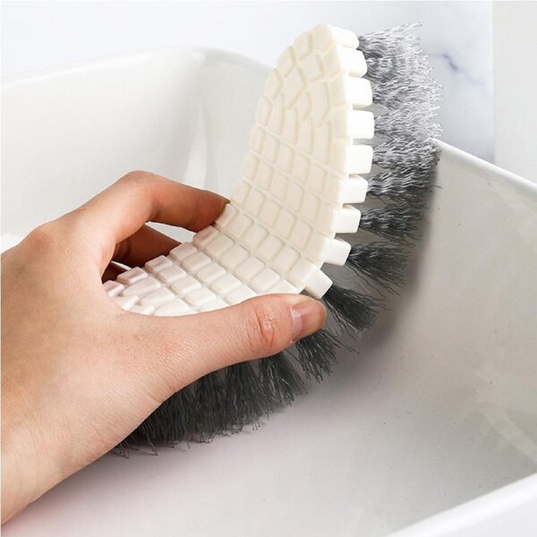 3Pcs Kitchen Stove Cleaning Brush Bendable Sink Brush-White